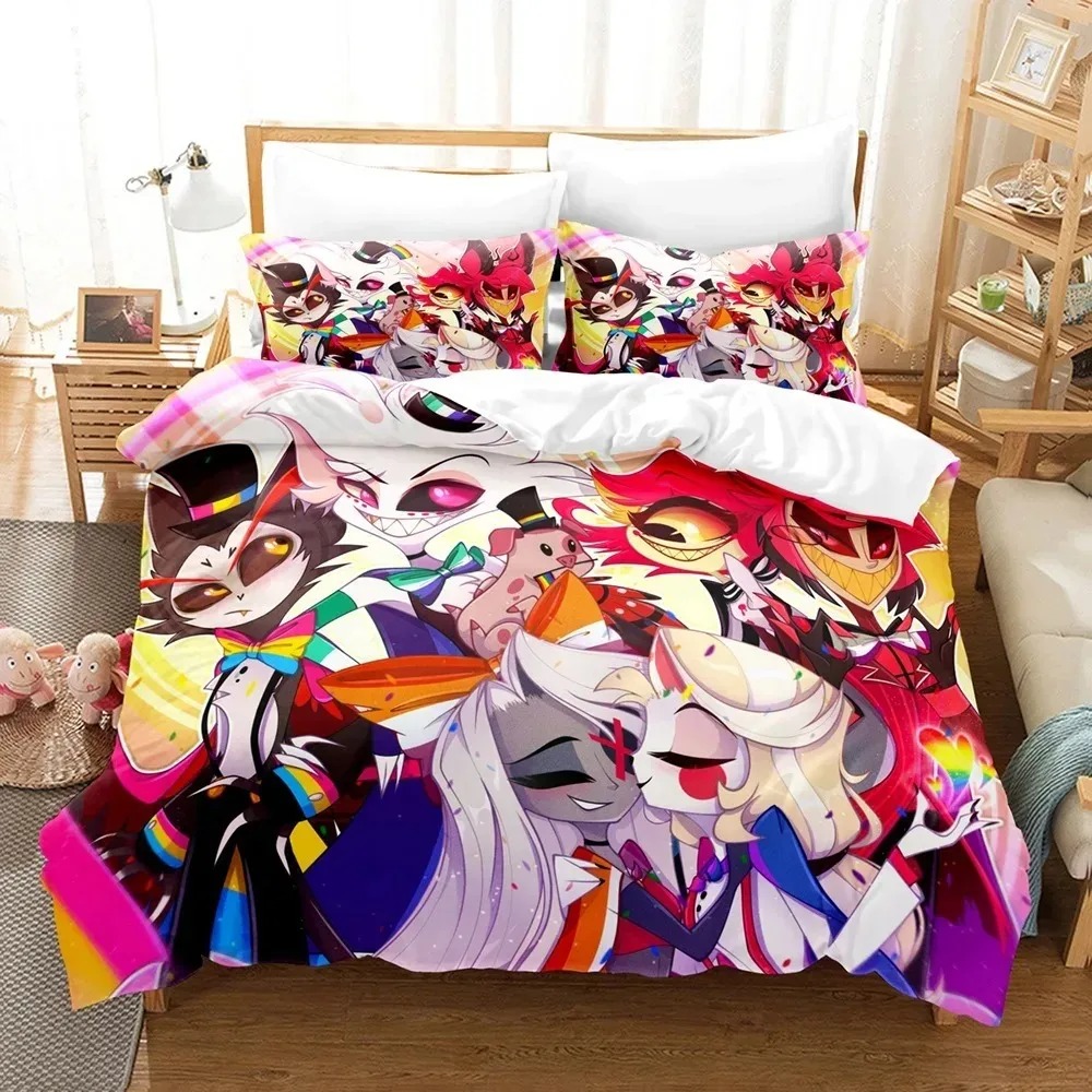Home Textiles Classic Fashion - Moda Karikatür Hazbin Otel Yatak Seti