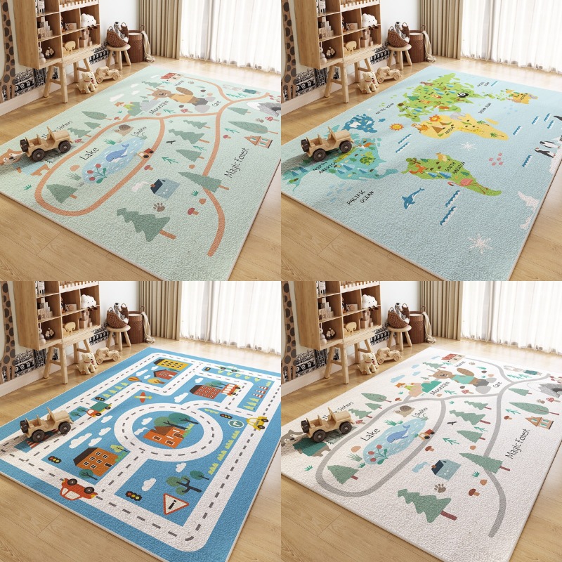 Home Textiles City - Çocuklar İçin Eğitici Halı Koleksiyonu Dünya