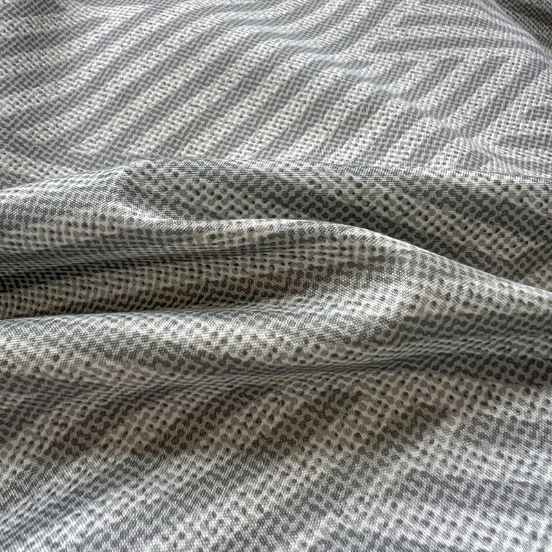 4PC Gri Geometrik Yatak Seti M - Linen Duvet Cover incelemesi ve fiyatı