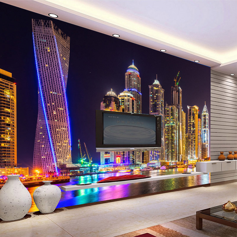 Özel 3D Fotoğraf Gece Görünümü - Home Textiles City incelemesi ve fiyatı