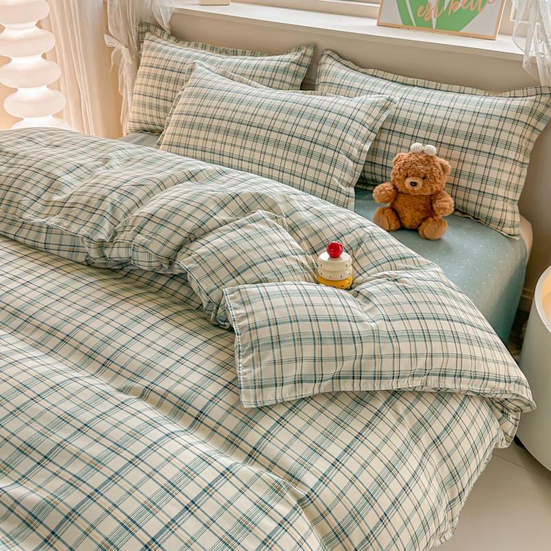 4 Parça Yeşil Ekose Nevresim T - Linen Duvet Cover incelemesi ve fiyatı